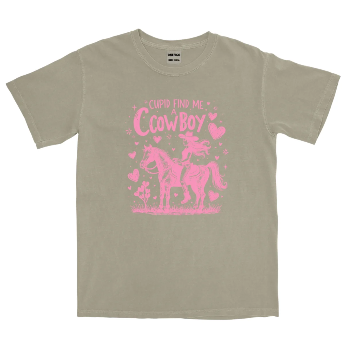 Cupid Find Me A Cowboy Unisex Comfort Colors T-shirts