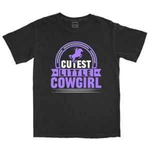 Cutest Little Cowgirl Unisex Comfort Colors T-shirts