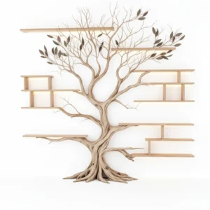 Handcrafted Tree Bookshelf - Ancient Tree Design, Unique Home Decoration