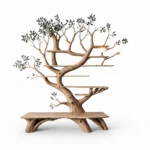 Handcrafted Tree Branch Shelf - Nature-Inspired Art & Storage