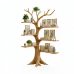 Handcrafted Corner Tree Bookshelf