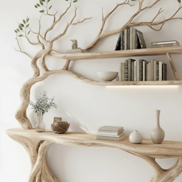 Handcrafted Tree Branch Console Table - Nature-Inspired Entryway Elegance