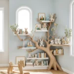 Handmade Tree Bookshelf - Natural Wood Kids Bedroom Decor