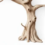 Minimalist Tree-Shaped Corner Bookshelf - Handcrafted Oak Wood Sculpture Shelf