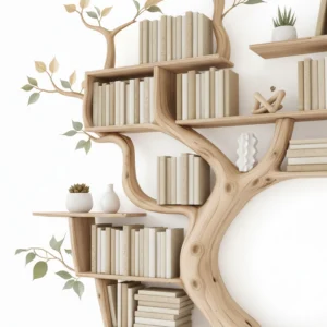 Natural Solid Wood Floating Shelf – Tree Branch Shelf2